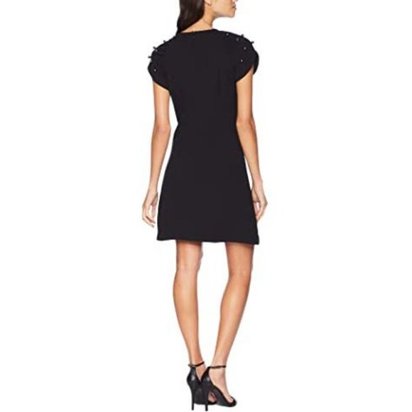 Betsey Johnson Pearl Detailing Little Black Dress XS - Picture 4 of 13